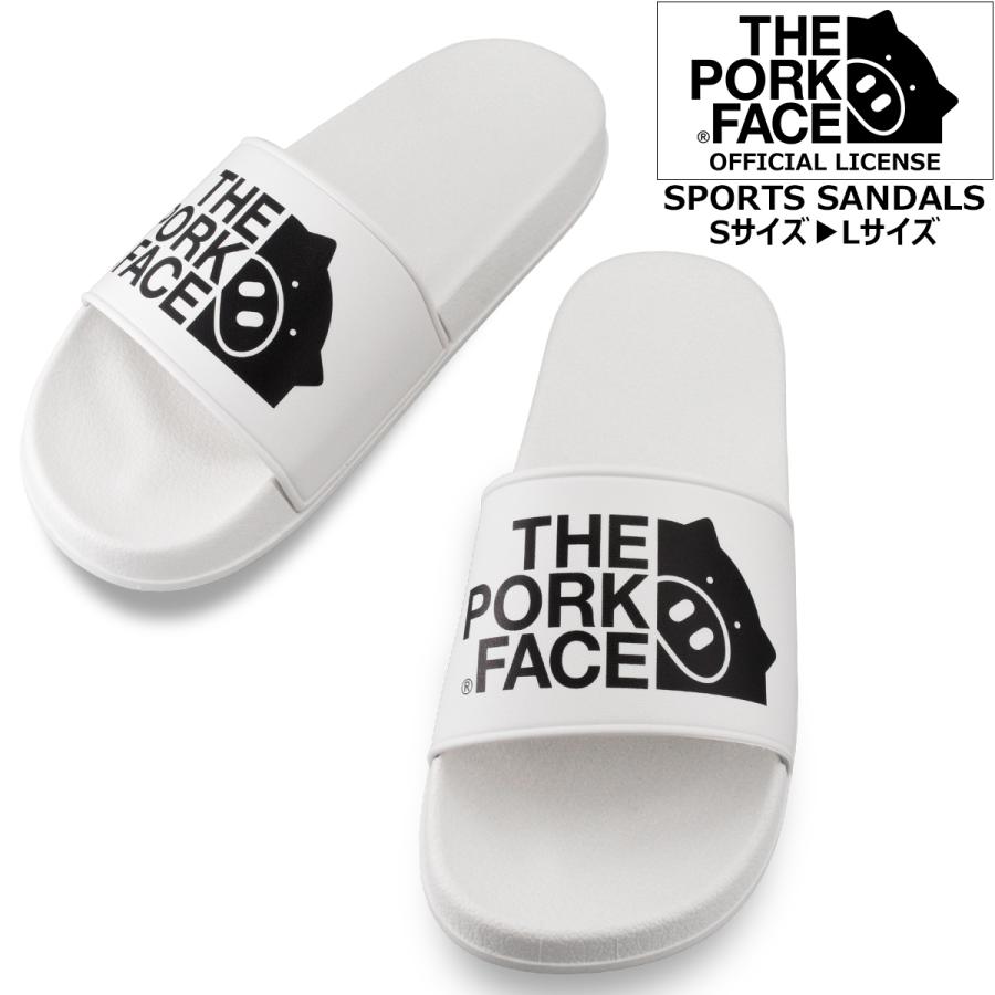 THE PORK FACE ポークフェイス サンダル メンズ レディース シャワーサンダル ブラック ホワイト ビーチサンダル ビーサン ギョサン |  | 05