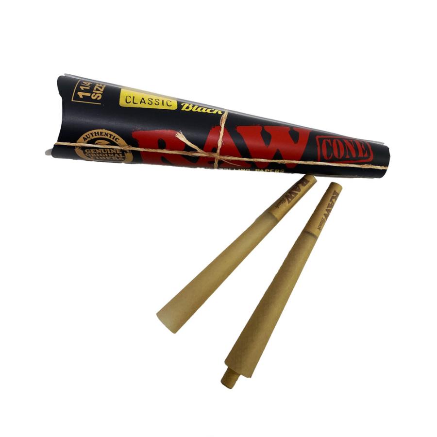メール便可 RAW BLACK CONE 1 1/4 コーン プレロール ペーパー Pre