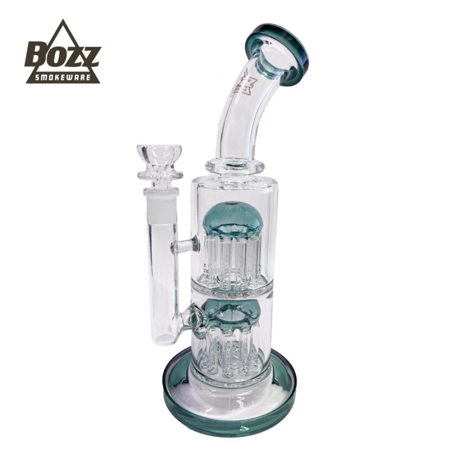 喫煙具 ガラスボング BOZZ ダブルパーコレーターボング Glass