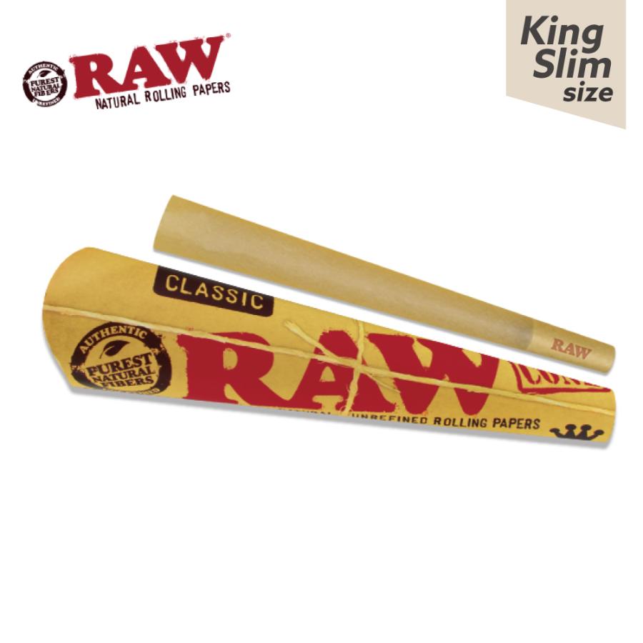 メール便可 RAW CLASSIC King Size CONE コーン プレロール ペーパー Pre-rolled Paper 3枚入 ロウ クラシック｜grassfreak