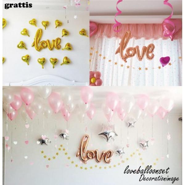[100日,ハーフ対応]LOVEバルーンセット  LOVE 文字 バルーン アルファベット 筆記体 ゴールド ウエディング ブライダル 電報 結婚式 結婚祝い 誕生日 風船 |  | 02