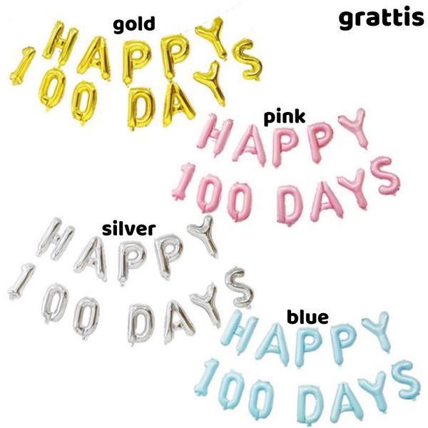 [100日] HAPPY 100 DAYS バルーンセット 誕生日 記念日 100日 飾り 100days 100日祝い バースデー ハーフバースデー バルーン コンフェッティバルーン 風船 |  | 03