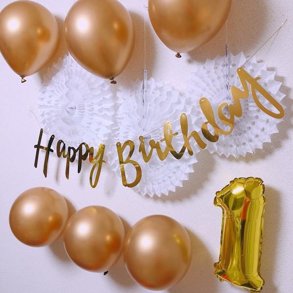 [ half & 100日対応] 誕生日 パーティー 飾り 飾り付け バルーン ハッピーバースデー ハーフバースデー 100days 100日 バースデー 1歳 2歳 男 女 |  | 03