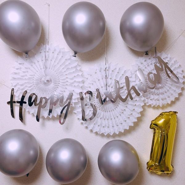 [ half & 100日対応] 誕生日 パーティー 飾り 飾り付け バルーン ハッピーバースデー ハーフバースデー 100days 100日 バースデー 1歳 2歳 男 女 |  | 04