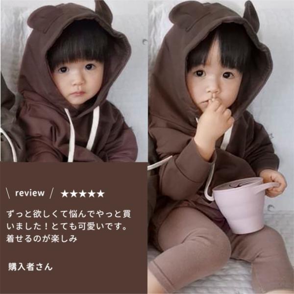 【新品•匿名発送】familiar クマ刺繍ロンパース 80サイズ11kg長袖 ふわふわくまさんロンパース♡ | Little Prince