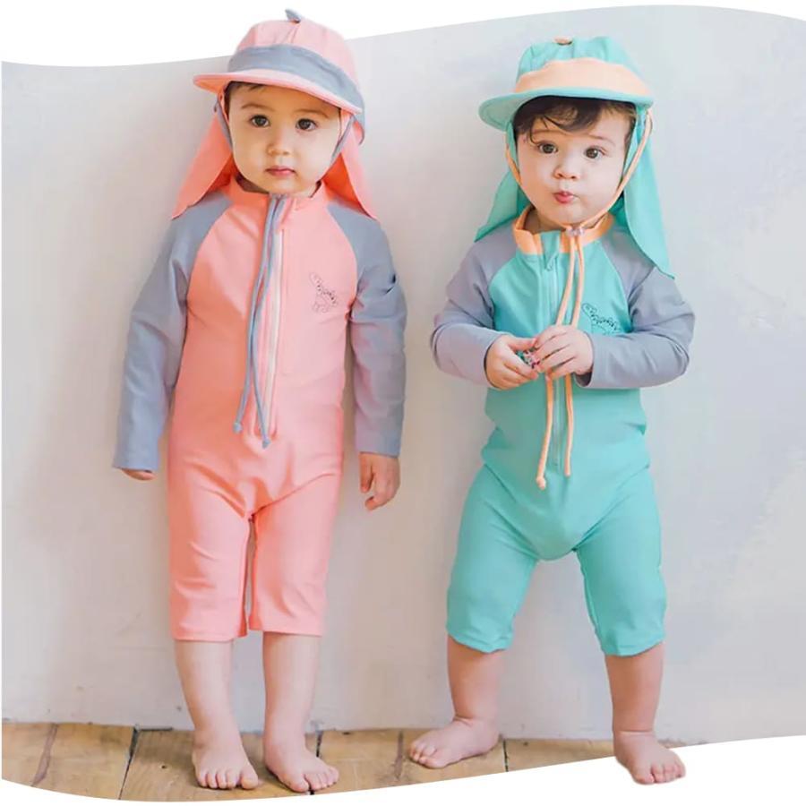 ベビー 水着 赤ちゃん 女の子 男の子 80 90 100 110 120 cm 長袖 夏 夏用 ロンパース つなぎ ラッシュガード かわいい 怪獣 恐竜 スイミング スクール 幼稚園 |  | 07