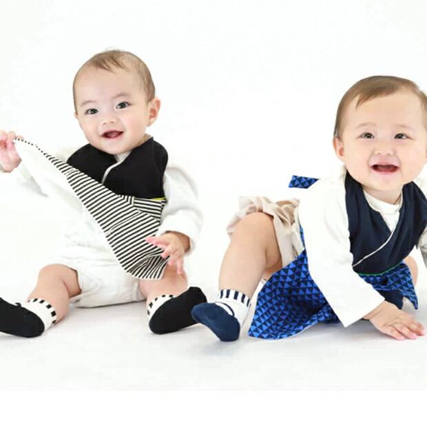 【6cm〜9cm】袴 くつした 靴下 ロンパース 男の子 袴ロンパース お正月 初節句 端午の節句 100日祝い  はかま 男の子 カバーオール 和服 |  | 08