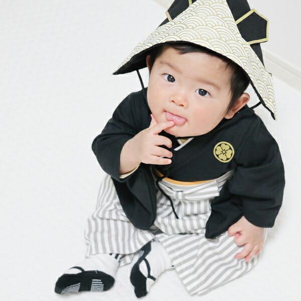 カブト 兜 フェルト 帽子 節句 初節句 端午の節句 衣装 こどもの日 子供の日 男の子 五月人形 袴 ロンパース 和服 着物 七五三 結婚式  袴 ロンパース 男の子 |  | 03