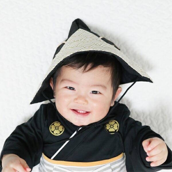 カブト 兜 フェルト 帽子 節句 初節句 端午の節句 衣装 こどもの日 子供の日 男の子 五月人形 袴 ロンパース 和服 着物 七五三 結婚式  袴 ロンパース 男の子 |  | 05