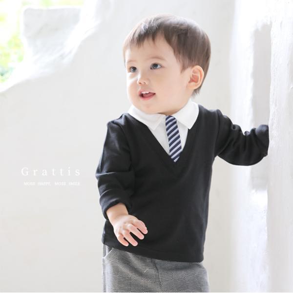 705008 ベビー服 男の子 ベビー フォーマル セパレート ロンパース カバーオール 長袖 スーツ風 入園式 結婚式 お食い初め お宮参り |  | 01