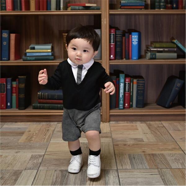 ベビー服 男の子 ベビー フォーマル ロンパース カバーオール セパレート 長袖 スーツ風 入園式 結婚式 お食い初め お宮参り Ma 0029 パーティーショップ Grattis 通販 Yahoo ショッピング