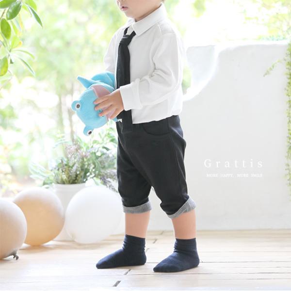 505001 ベビー服 男の子 ベビー フォーマル ハーフパンツ ハーフ パンツ ロンパース カバーオール 蝶ネクタイ サスペンダー 風 |  | 01