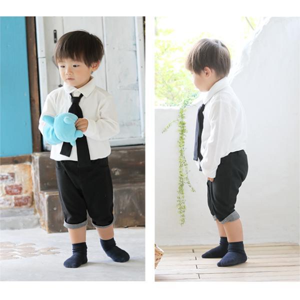 505001 ベビー服 男の子 ベビー フォーマル ハーフパンツ ハーフ パンツ ロンパース カバーオール 蝶ネクタイ サスペンダー 風 |  | 07