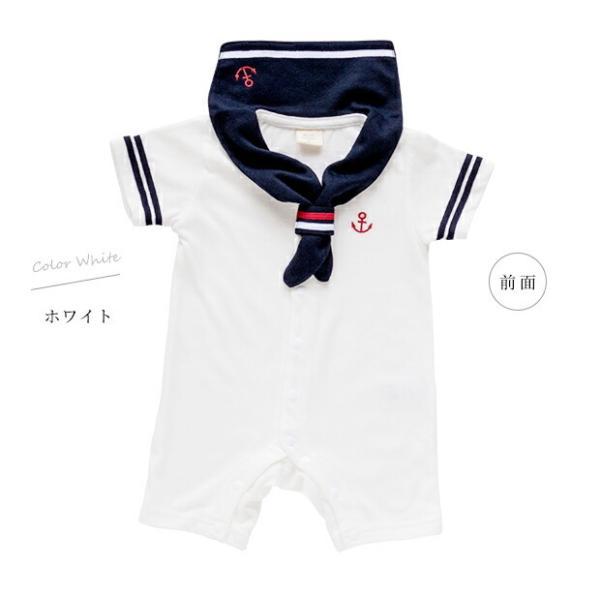 143117 セーラー マリン ロンパース カバーオール ショートオール ベビー服 子供服 女の子 男の子 ユニセックス ベビー キッズ 新生児 おしゃれ かわいい | MARIN | 10