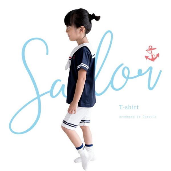 163105/164114 セーラー マリン Tシャツ T ベビー服 子供服 女の子 男の子 男児 女児 ユニセックス ベビー キッズ 新生児 おしゃれ かわいい 服 赤ちゃん | MARIN | 01