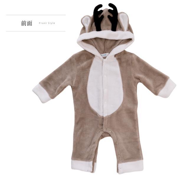 715003 トナカイ ロンパース コスチューム  衣装 キッズ 着ぐるみ フォト コスプレ キッズ 子供 赤ちゃん 男の子 女の子 60 70 80 90 |  | 10