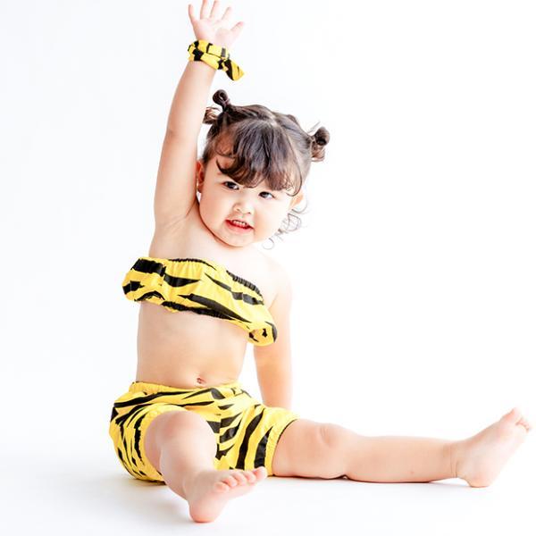 「当社限定販売」 節分 衣装 鬼 コスチューム  3点セット  女の子 チューブトップ パンツ シュシュ 上下セット 節分衣装  コスプレ  ワンピース 赤ちゃん 可愛い | キッズ | 09