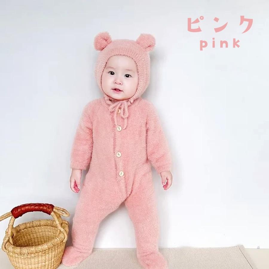 激かわ! くま ロンパース ベビー服 赤ちゃん ベビー 服 帽子 着ぐるみ 冬 カバーオール 足つき 足先まで 60 70 80 90 cm 男の子 女の子 ジャンプスーツ なりきり |  | 09