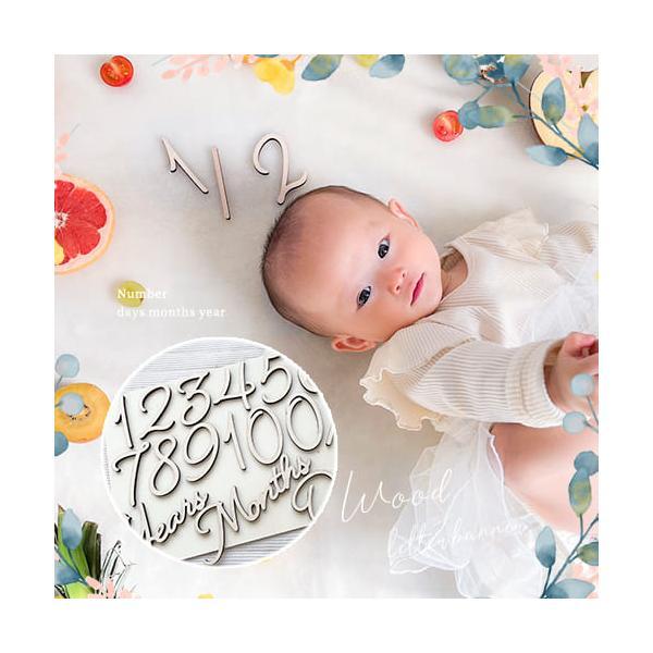マンスリー フォト 16個セット ハーフバースデー 100日 祝い 飾り 撮影 写真 おしゃれ | 
