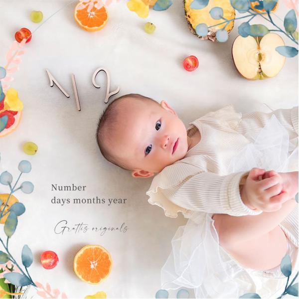 マンスリー フォト 16個セット ハーフバースデー 100日 祝い 飾り 撮影 写真 おしゃれ |  | 02