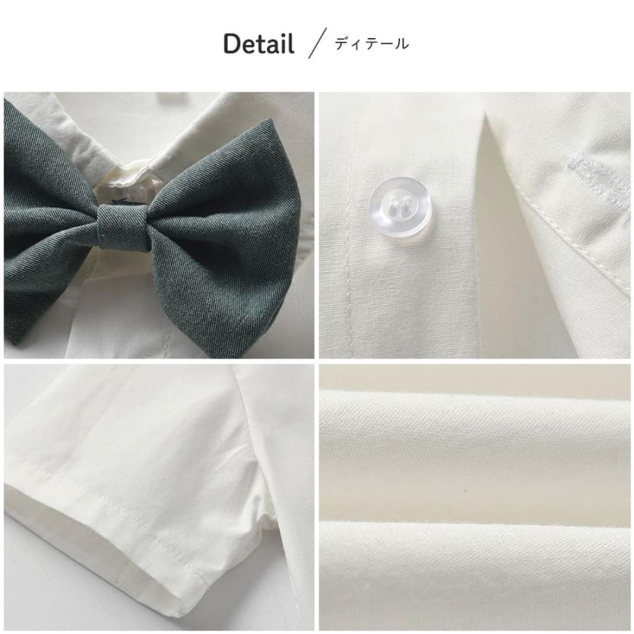 子供服 フォーマル 男の子 入園式 卒園式 発表会 結婚式 七五三 子ども服 こども服 半ズボン 半袖 シャツ ブラウス キッズ スーツ セットアップ 蝶ネクタイ |  | 13