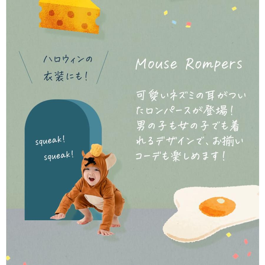 ハロウィン ベビー 衣装 子供 赤ちゃん ロンパース 兄弟 姉妹 お揃い 男の子 女の子 秋 冬 春 長袖 服 フード付き 新生児 60 70 80 90 cm ブランド コスプレ |  | 03