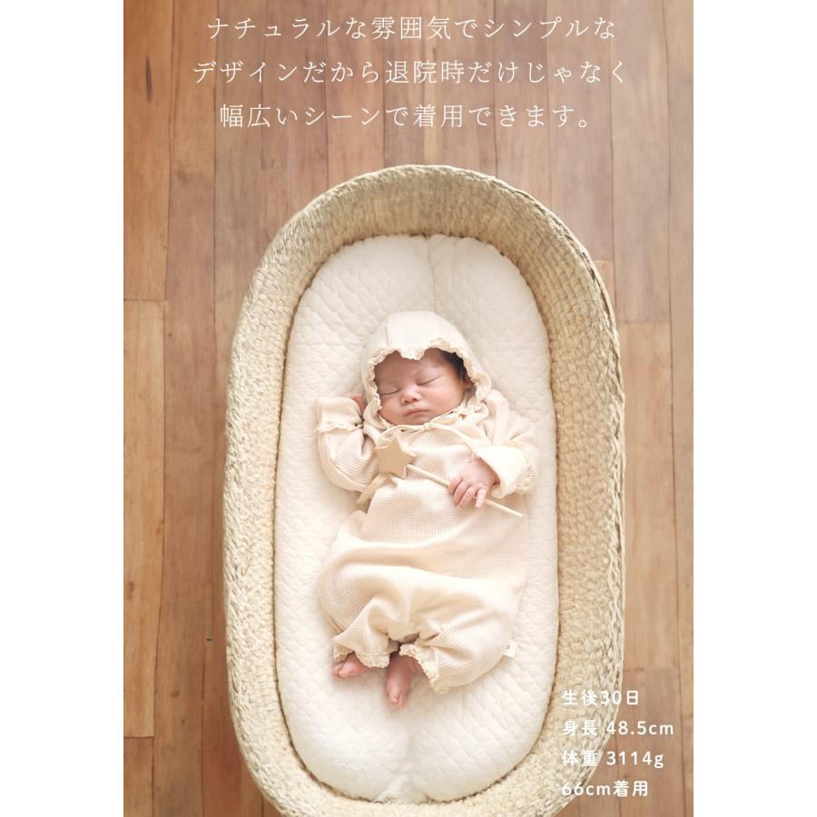 セレモニードレス 退院着 男の子 女の子 夏 半袖 長袖 ロンパース ベビー セレモニー ドレス 新生児 赤ちゃん パジャマ おしゃれ お宮参り ワッフル ボンネット |  | 12