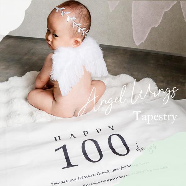 赤ちゃん 天使の羽 ニューボーンフォト タペストリー セット 衣装 天使 ハーフバースデー 月齢 フォト 1ヶ月 年賀状 写真 撮影 背景 グッズ |  | 01