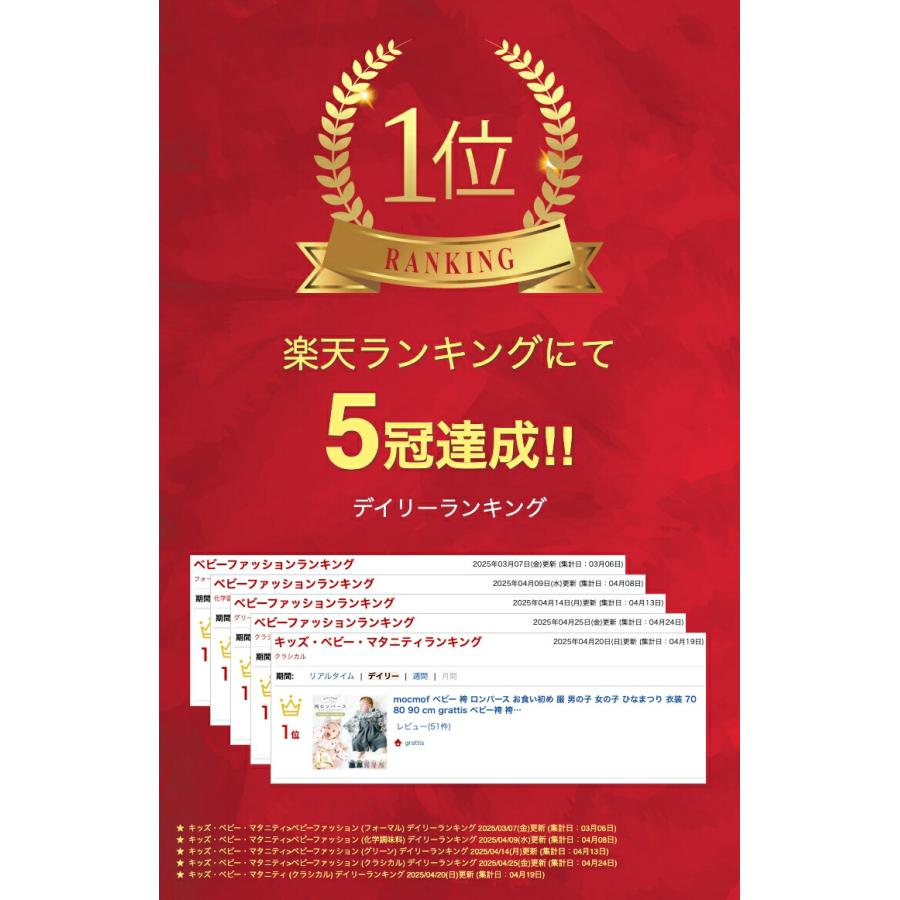 mocmof ベビー 袴 ロンパース お食い初め 服 男の子 女の子 ひなまつり 衣装 70 80 90 cm grattis ベビー袴 袴ロンパース ベビー服 ひな祭り 初節句 節句 | mocmof | 01