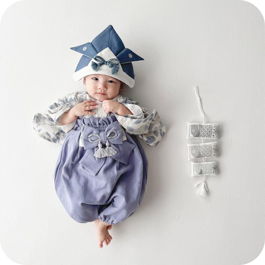 mocmof 兜 帽子 キャップ ベビー 袴 ロンパース 節句 初節句 端午の節句 写真 撮影 衣装 こどもの日 子供の日 男の子 赤ちゃん ベビー カブト ハット 五月人形 |  | 17