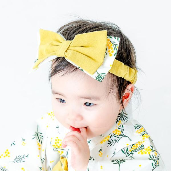 ベビー 和装 ヘアバンド おしゃれ 袴 和モダン 兼用 花柄 和装