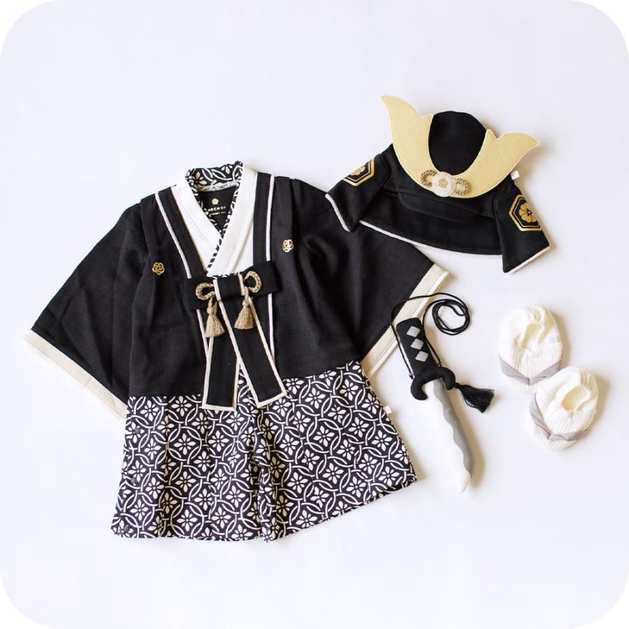 mocmof 兜 帽子 キャップ ベビー 袴 ロンパース 節句 初節句 端午の節句 写真 撮影 衣装 服 お食い初め 100日祝い ハーフバースデー こどもの日 男の子 |  | 16