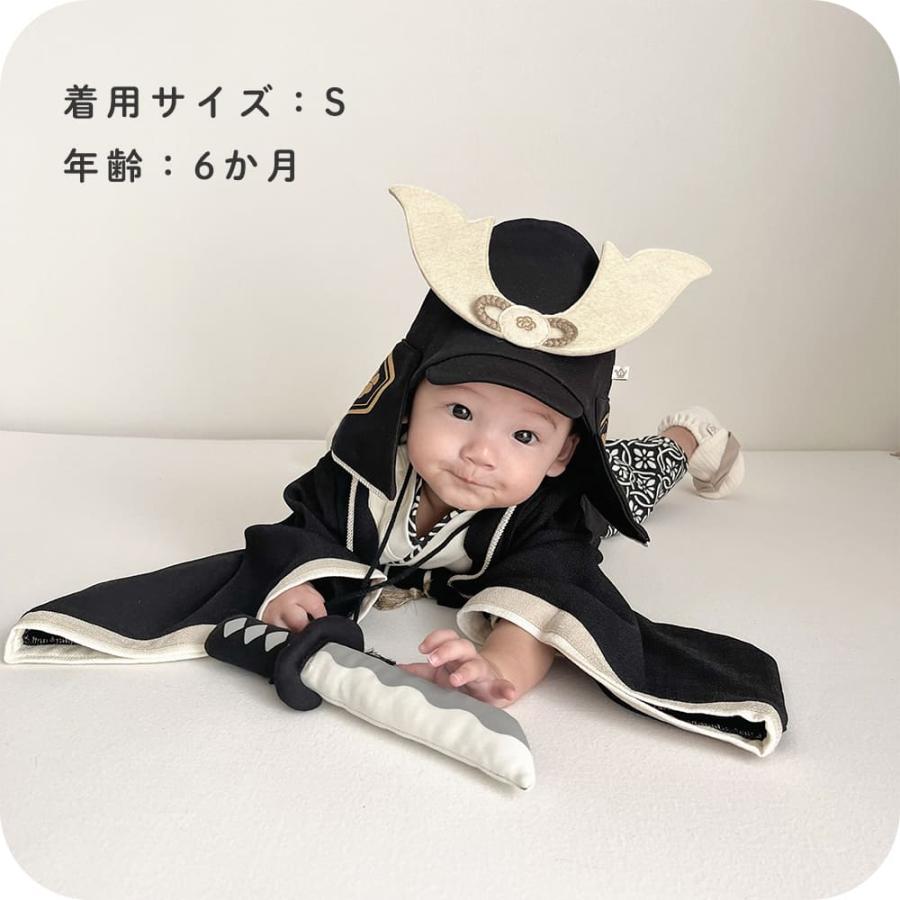 mocmof 兜 帽子 キャップ ベビー 袴 ロンパース 節句 初節句 端午の節句 写真 撮影 衣装 服 お食い初め 100日祝い ハーフバースデー こどもの日 男の子 |  | 18