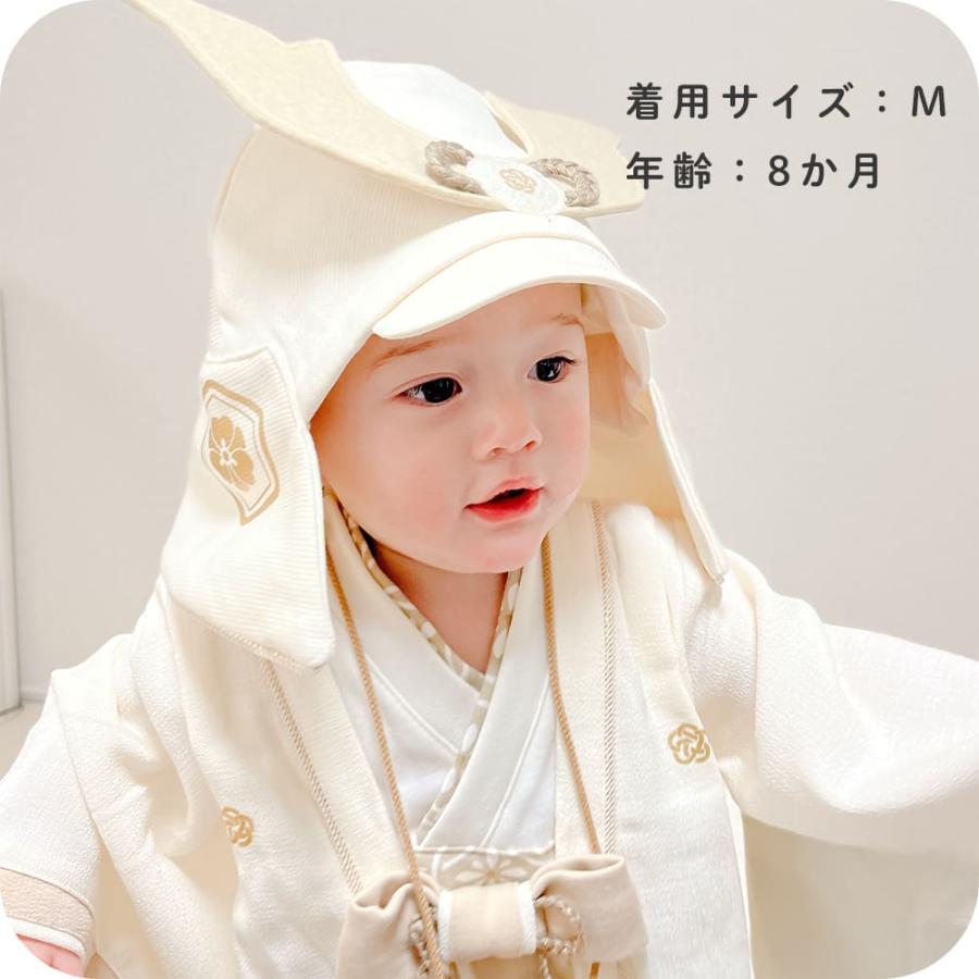 mocmof 兜 帽子 キャップ ベビー 袴 ロンパース 節句 初節句 端午の節句 写真 撮影 衣装 服 お食い初め 100日祝い ハーフバースデー こどもの日 男の子 |  | 19