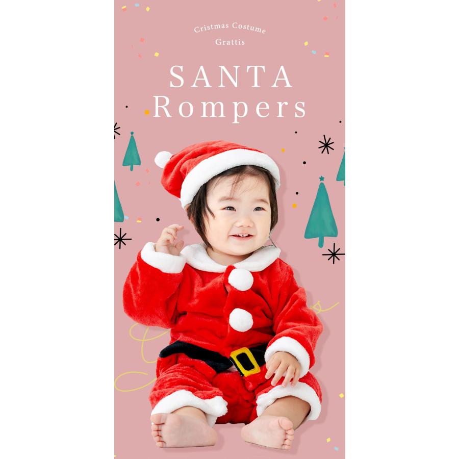 サンタ ベビー 赤ちゃん クリスマス 服 ベビー服 コスプレ 衣装 なりきり ロンパース 秋冬 長袖 60 70 80 90 保育園 幼稚園 園児 幼児 子供 前開き 男の子 |  | 02