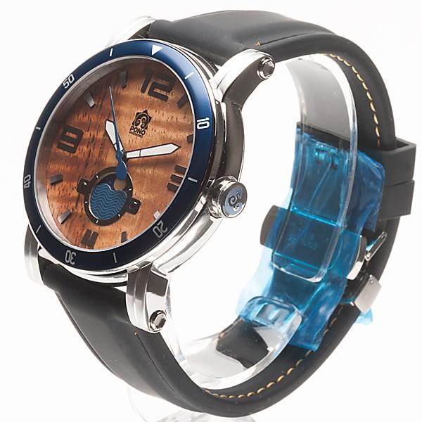 【未使用】PONO WOODWORKS Koawoodハワイアン腕時計 10気圧 Element Koa Wood and Bronze Automatic Watch--Limited Edition
