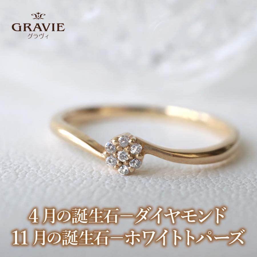 リング ダイヤモンド ホワイトトパーズ K10 YG 10金 イエローゴールド 