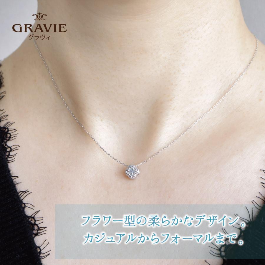 ネックレス K10WG アクアマリン 10金 ホワイトゴールド 10金 