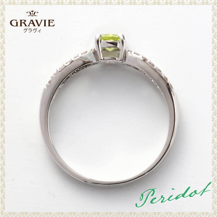 K10 WG ペリドット ダイヤモンド  0.16ct 10金 ホワイトゴールド プレゼント 記念 結婚記念日 お祝い 誕生日 普段使い 【Justin Davis】