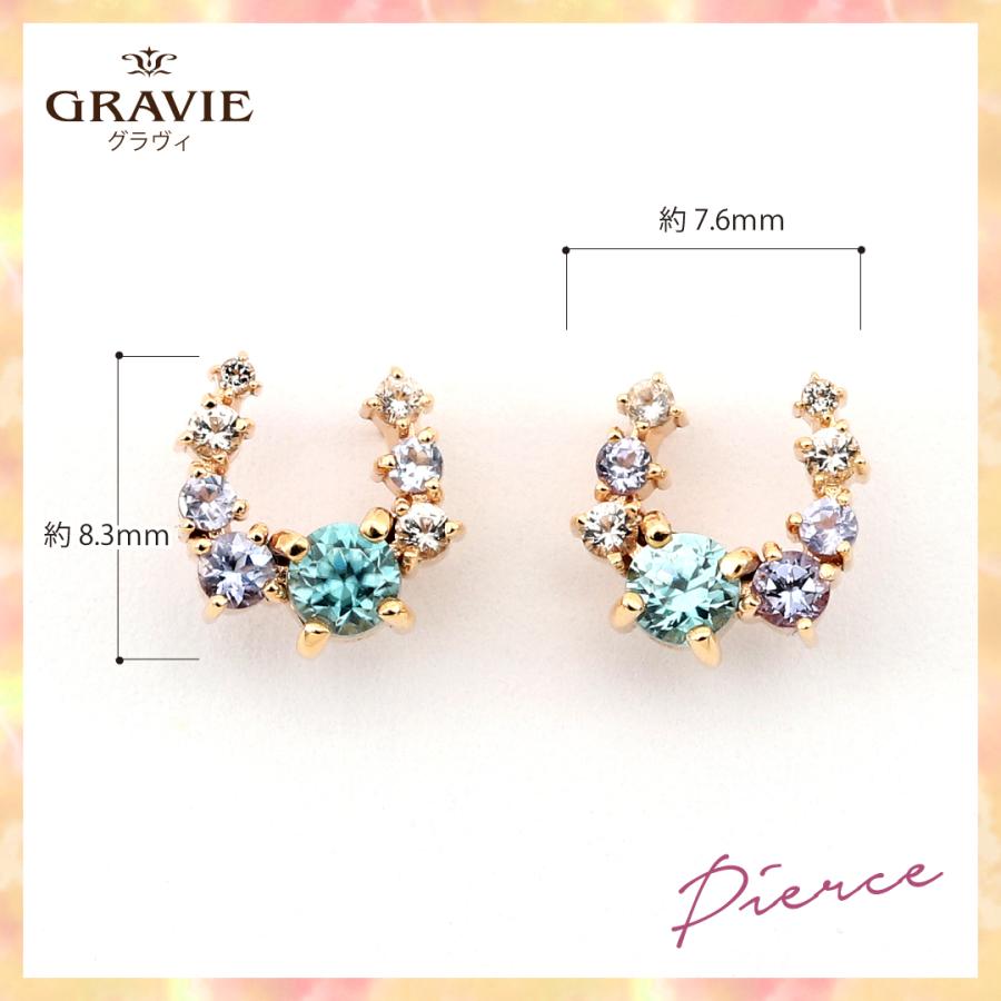 k10 WG パライバトルマリン、タンザナイト ピアス　未使用品 k10 WG パライバトルマリン、タンザナイト ピアス未使用品