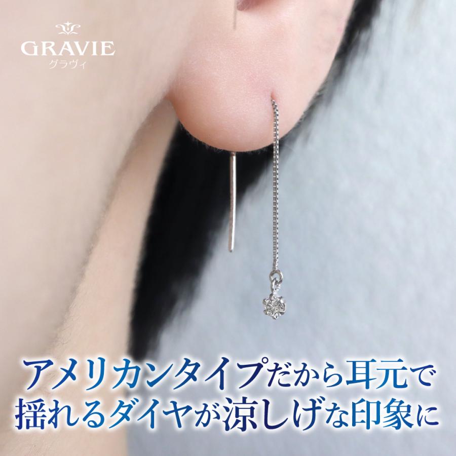 ピアス 0.1ct ダイヤモンド PT900 プラチナ アメリカンタイプ 記念日 