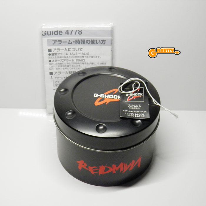 G-SHOCK/AW-591/デジアナ/赤/限定/REDMAN/レッドマン/箱付 G-SHOCK AW-591-RED-4JAR REDMAN(レッドマン) ヒップホップ CASIO