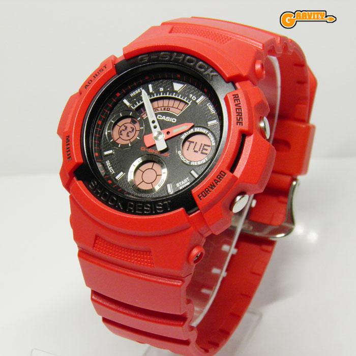 G-SHOCK/AW-591/デジアナ/赤/限定/REDMAN/レッドマン/箱付 G-SHOCK AW-591-RED-4JAR REDMAN(レッドマン) ヒップホップ CASIO