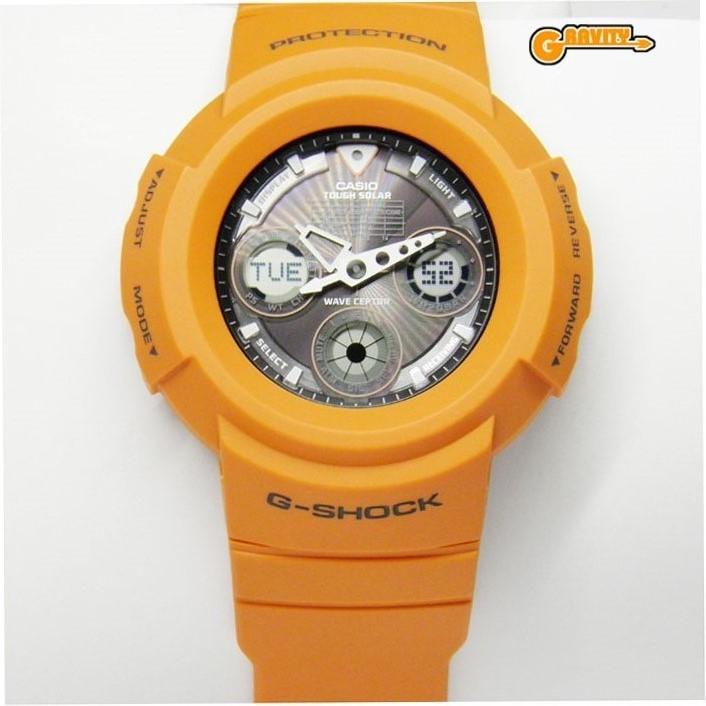 G-SHOCK AWG-500BJ-4AJF オレンジ アナログ 3連リングバンド CASIO