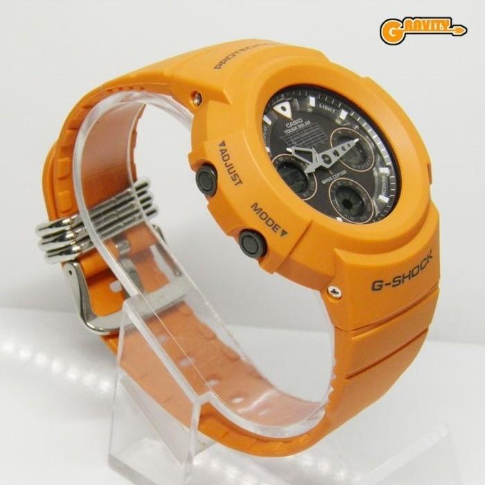 G-SHOCK AWG-500BJ-4AJF オレンジ アナログ 3連リングバンド CASIO