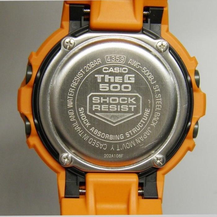 G-SHOCK AWG-500BJ-4AJF オレンジ アナログ 3連リングバンド CASIO