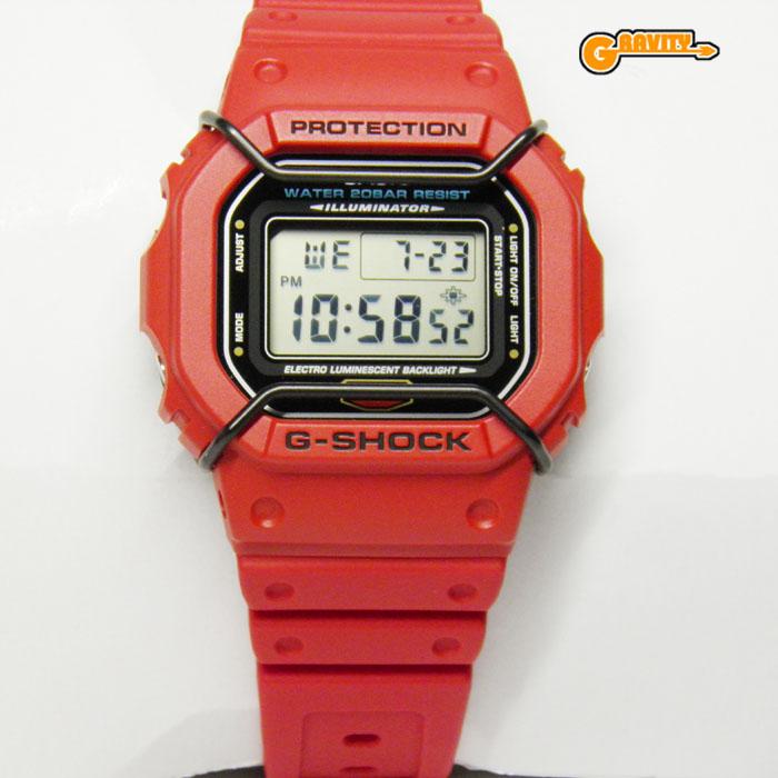 G-SHOCK DW-5600P-4JF プロテクター付き レッドスピード DW