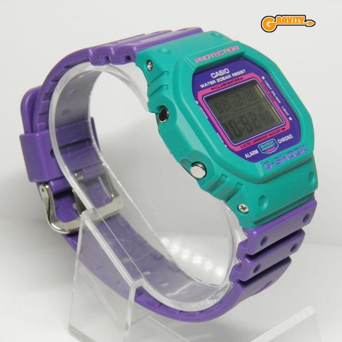 時計 G-SHOCK THROW BACK 1983 DW-5600TB-6JF G-SHOCK DW-5600TB-6JF THROW BACK 1983 グリーン×パープル CASIO