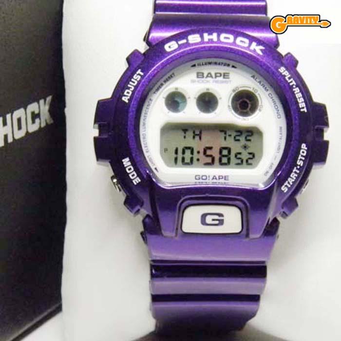 DW-6900 A BATHING APE(ア ベイシング エイプ) 2010年 パープル(紫)プロモーションサンプルモデル CASIO(カシオ)G-SHOCK(ジーショック)Gショック【美中古】｜gravity-store