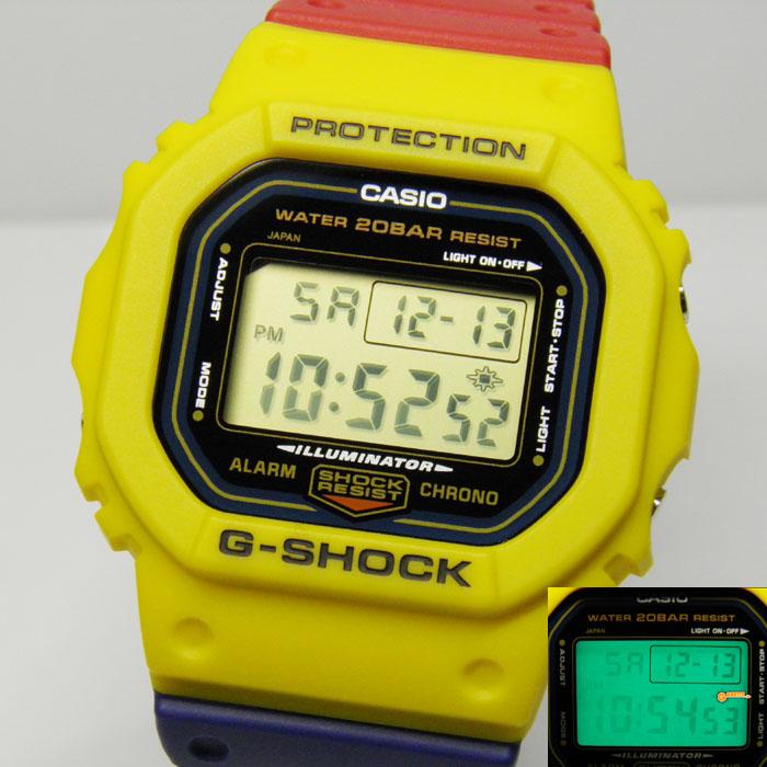 G-SHOCK DWE-5610 MY イエロー×レッド×ネイビー DW-5600RBベース CASIO